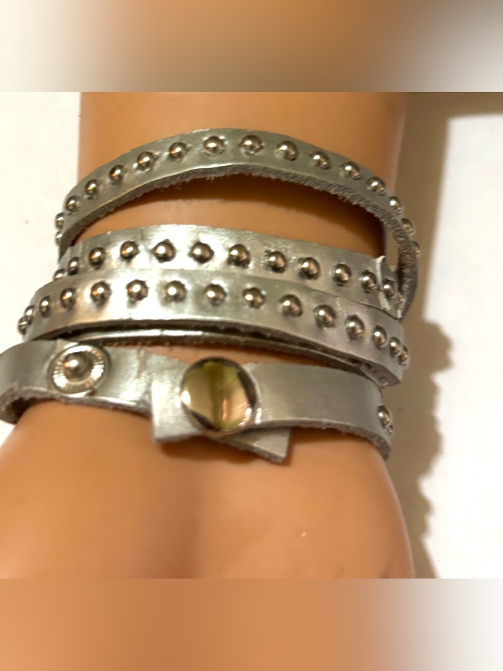 Silver Studded Wrap Bracelet for Women